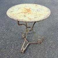 19thc French Bistro table with orignal paint