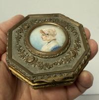 19thc French gilt brass jewel box