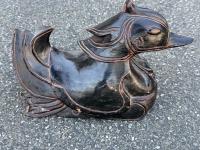 19thc Chinese mandarin duck wood carving