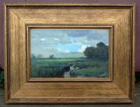 Victor Anderson Marsh scene oil on board Victor Anderson