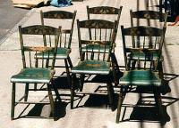 American country Sheraton antique painted chairs