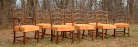 Eight Philadelphia ribbon back dining chairs