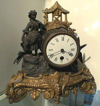 Antique Victorian brass Iron mantle clock