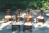 Antique centennial set of American Chippendale chairs