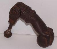 French cast iron door knocker ladys hand