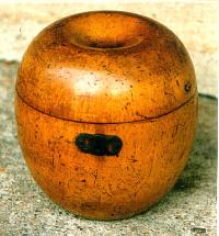 Period Antique English apple wood apple tea box