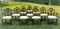Signed set of ten Harold Margolis dining chairs from Hartford CT