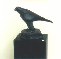 Bronzed Terracotta Falcon Sculpture by Richard Montross
