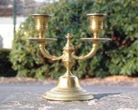 Antique French Double Arm Brass Candle Stick