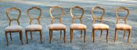 Six antique Biedermeier dining chairs