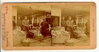 Stereoview of black or negro men fish store