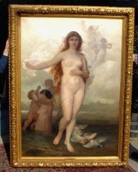 Wilhelm Kray antique oil painting Venus Aphrodite