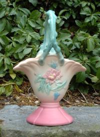 Vintage Ceramic Pastel Colored Flower Pot by Hull