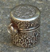 Antique Sterling Silver Thimble Holder circa 1880