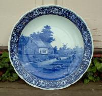 Vintage Delft Porcelain Charger circa 1920