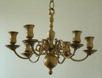 Antique Dutch Brass Chandelier circa 1900