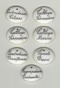 Rare Set of antique Royal Copenhagen porcelain labels