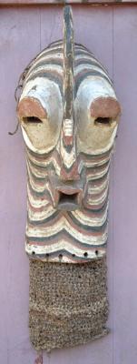 African Rooster Head Songye Male Kifwebe Mask circa 1960