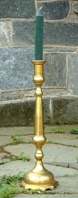 Antique 19th Century Solid Brass Stick