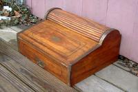 Antique Camphorwood Maritime Lap Roll Top Desk circa 1820 to 1840