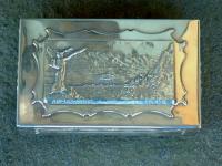 Antique silver plated racing car box