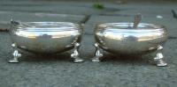 Pair of serling silver masters salts