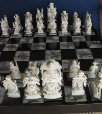 Antique Chinese Ivory Chess Set