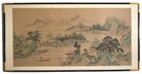 Southern Chinese Landscape Watercolor on Silk