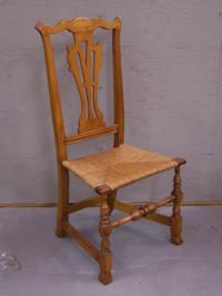 Early maple Spanish foot chair 18thc
