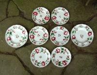 Six Antique Adams English porcelain plates