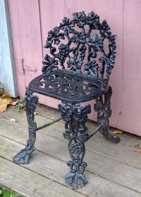 Antique Cast Iron Victorian Garden Lawn Chair