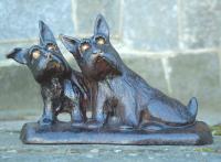 Antique Cast Iron Scottish Terrier Dog Door Stop