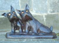 Antique Cast Iron Scottish Terrier Dog Door Stop