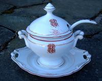 Antique Old Paris French Porcelain Sauce Tureen