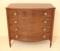 Period American Sheraton bow front chest