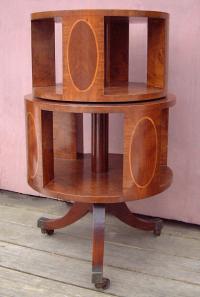 Antique Regency Rotating Book Shelf