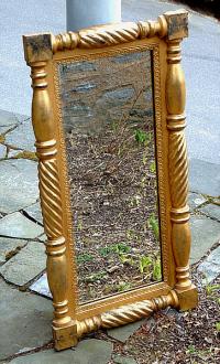 Antique American Federal Wall Mirror with Gold Leaf