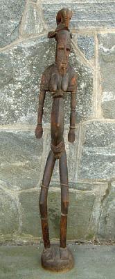 Antique African Fertility Sculpture Hand Carved Statue