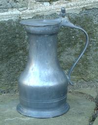 Antique French Normandy pewter Flagon c1780 to 1820