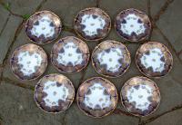 Jean Pouyat French Porcelain Limoges plates in Persian Motif