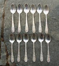 Set of 12 Steiff Sterling Silver Coffee Spoons
