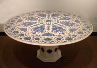 Inlaid India marble Lapis Malachite dining table