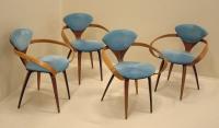 Four Plycraft Modern dining Chairs By Cherner
