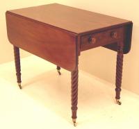 Antique American Sheraton drop leaf pembroke table