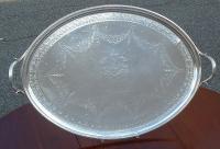 William Bayley tray London silver oval c1801