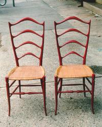 Italian modern Gio Ponti designed chairs c1950