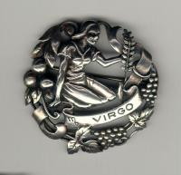 Guilermo Peruzzi Virgo sterling silver brooch
