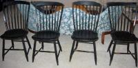 Set four Setback Windsor chairs c1800