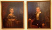 Pair American portrait oil paintings 1790 to 1820