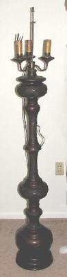 Japanese bronze Meiji floor lamp